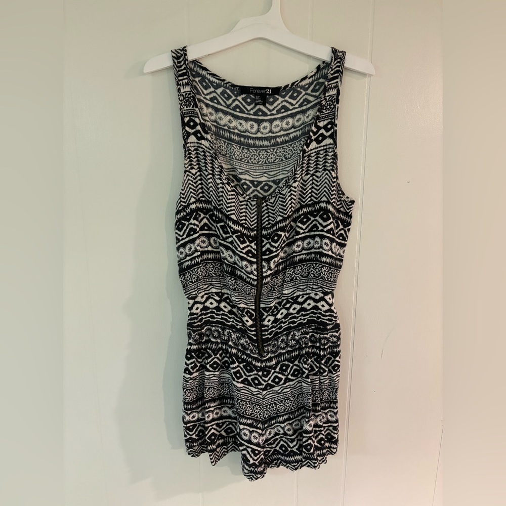 Forever 21 Patterned Romper